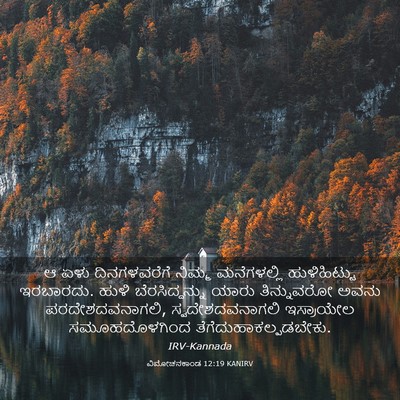 Picture 03 - ವಿಮೋಚನಕಾಂಡ 12:19 KANIRV - ಆ ಏಳು ದಿನಗಳವರೆಗೆ - Bible Verse Picture
