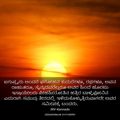 Picture 03 - ವಿಮೋಚನಕಾಂಡ 14:9 KANIRV - ಐಗುಪ್ತ್ಯರು ಅಂದರೆ - Bible Verse Picture