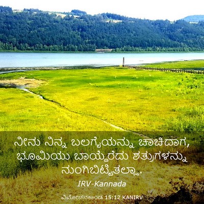 Picture 03 - ವಿಮೋಚನಕಾಂಡ 15:12 KANIRV - ನೀನು ನಿನ್ನ - Bible Verse Picture