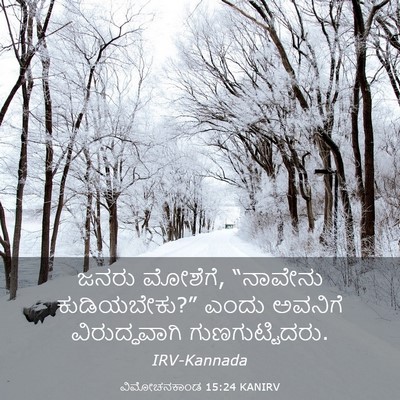 Picture 03 - ವಿಮೋಚನಕಾಂಡ 15:24 KANIRV - ಜನರು ಮೋಶೆಗೆ, - Bible Verse Picture