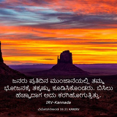 Picture 03 - ವಿಮೋಚನಕಾಂಡ 16:21 KANIRV - ಜನರು ಪ್ರತಿದಿನ - Bible Verse Picture