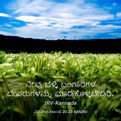 Picture 03 - ವಿಮೋಚನಕಾಂಡ 20:23 KANIRV - ನೀವು ಬೆಳ್ಳಿ - Bible Verse Picture