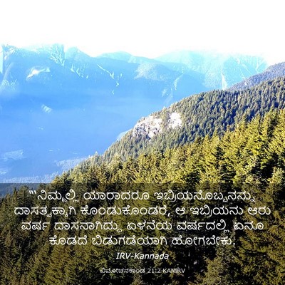 Picture 03 - ವಿಮೋಚನಕಾಂಡ 21:2 KANIRV - “‘ನಿಮ್ಮಲ್ಲಿ - Bible Verse Picture