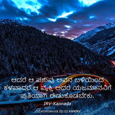 Picture 03 - ವಿಮೋಚನಕಾಂಡ 22:12 KANIRV - ಆದರೆ ಆ ಪಶುವು ಅವನ - Bible Verse Picture