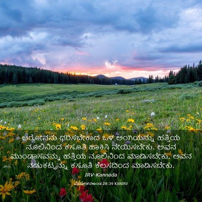Picture 03 - ವಿಮೋಚನಕಾಂಡ 28:39 KANIRV - ಆರೋನನು ಧರಿಸಬೇಕಾದ - Bible Verse Picture