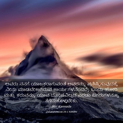 Picture 03 - ವಿಮೋಚನಕಾಂಡ 29:1 KANIRV - ಅವರು ನನಗೆ - Bible Verse Picture