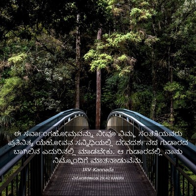 Picture 03 - ವಿಮೋಚನಕಾಂಡ 29:42 KANIRV - ಈ ಸರ್ವಾಂಗಹೋಮವನ್ನು - Bible Verse Picture