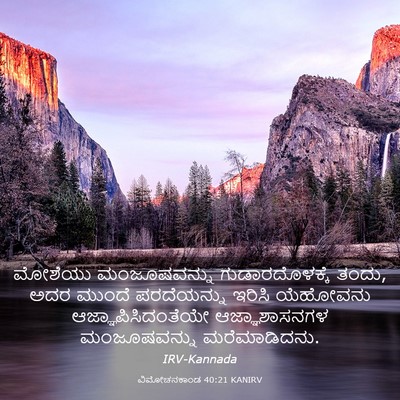 Picture 03 - ವಿಮೋಚನಕಾಂಡ 40:21 KANIRV - ಮೋಶೆಯು ಮಂಜೂಷವನ್ನು - Bible Verse Picture