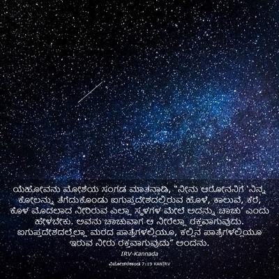 Picture 03 - ವಿಮೋಚನಕಾಂಡ 7:19 KANIRV - ಯೆಹೋವನು ಮೋಶೆಯ - Bible Verse Picture