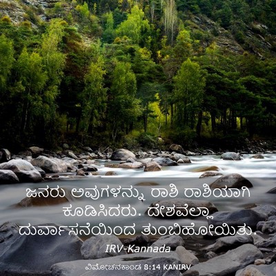 Picture 03 - ವಿಮೋಚನಕಾಂಡ 8:14 KANIRV - ಜನರು ಅವುಗಳನ್ನು - Bible Verse Picture