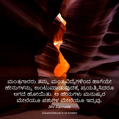 Picture 03 - ವಿಮೋಚನಕಾಂಡ 8:18 KANIRV - ಮಂತ್ರಗಾರರು ತಮ್ಮ - Bible Verse Picture