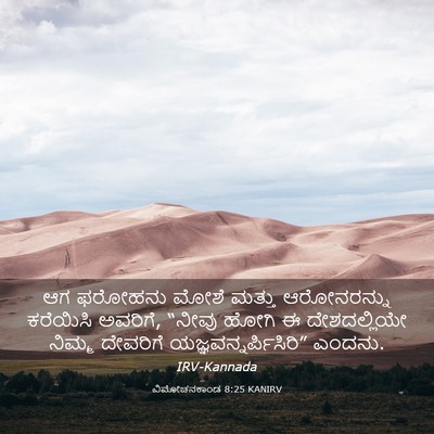 Picture 03 - ವಿಮೋಚನಕಾಂಡ 8:25 KANIRV - ಆಗ ಫರೋಹನು ಮೋಶೆ - Bible Verse Picture