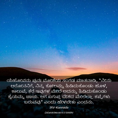 Picture 03 - ವಿಮೋಚನಕಾಂಡ 8:5 KANIRV - ಯೆಹೋವನು ಪುನಃ - Bible Verse Picture