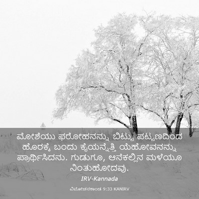 Picture 03 - ವಿಮೋಚನಕಾಂಡ 9:33 KANIRV - ಮೋಶೆಯು ಫರೋಹನನ್ನು - Bible Verse Picture
