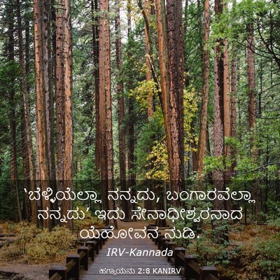Picture 03 - ಹಗ್ಗಾಯನು 2:8 KANIRV - ‘ಬೆಳ್ಳಿಯೆಲ್ಲಾ - Bible Verse Picture