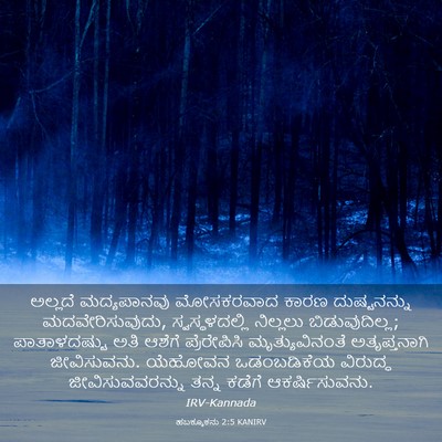 Picture 03 - ಹಬಕ್ಕೂಕನು 2:5 KANIRV - ಅಲ್ಲದೆ ಮದ್ಯಪಾನವು - Bible Verse Picture