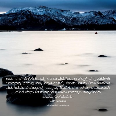 Picture 03 - ಹಬಕ್ಕೂಕನು 3:16 KANIRV - ಅದು ನನಗೆ ಕೇಳಿಸಲು - Bible Verse Picture