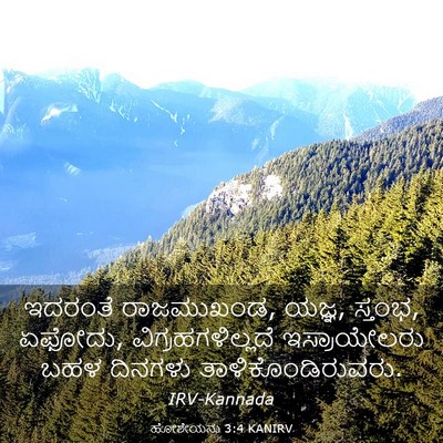 Picture 03 - ಹೋಶೇಯನು 3:4 KANIRV - ಇದರಂತೆ ರಾಜಮುಖಂಡ, - Bible Verse Picture