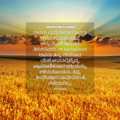 Picture 04 - 1 ಅರಸುಗಳು 11:4 KANIRV - ಅವನು ವೃದ್ಧನಾದಾಗ - Bible Verse Picture