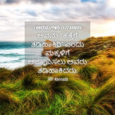 Picture 04 - 1 ಅರಸುಗಳು 13:27 KANIRV - ಅವನು, “ಕತ್ತೆಗೆ - Bible Verse Picture