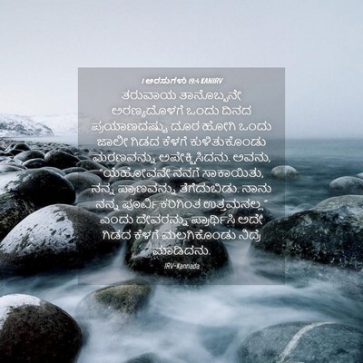 Picture 04 - 1 ಅರಸುಗಳು 19:4 KANIRV - ತರುವಾಯ ತಾನೊಬ್ಬನೇ - Bible Verse Picture
