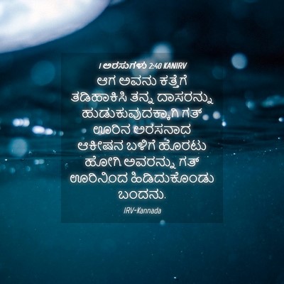 Picture 04 - 1 ಅರಸುಗಳು 2:40 KANIRV - ಆಗ ಅವನು ಕತ್ತೆಗೆ - Bible Verse Picture