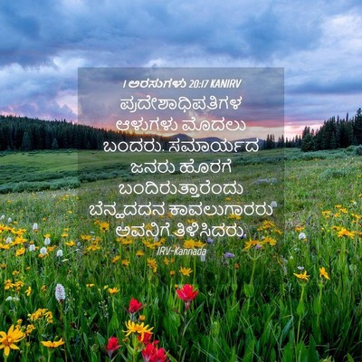 Picture 04 - 1 ಅರಸುಗಳು 20:17 KANIRV - ಪ್ರದೇಶಾಧಿಪತಿಗಳ - Bible Verse Picture