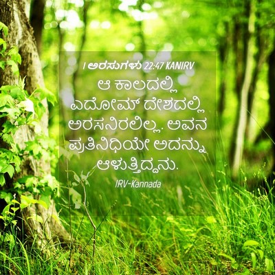 Picture 04 - 1 ಅರಸುಗಳು 22:47 KANIRV - ಆ ಕಾಲದಲ್ಲಿ ಎದೋಮ್ - Bible Verse Picture