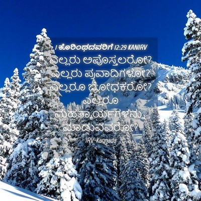 Picture 04 - 1 ಕೊರಿಂಥದವರಿಗೆ 12:29 KANIRV - ಎಲ್ಲರು ಅಪೊಸ್ತಲರೋ? - Bible Verse Picture