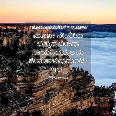 Picture 04 - 1 ಕೊರಿಂಥದವರಿಗೆ 15:36 KANIRV - ಮೂರ್ಖನೇ; ನೀನು - Bible Verse Picture