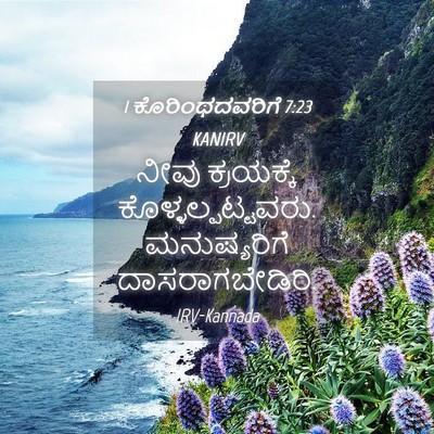 Picture 04 - 1 ಕೊರಿಂಥದವರಿಗೆ 7:23 KANIRV - ನೀವು ಕ್ರಯಕ್ಕೆ - Bible Verse Picture