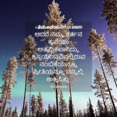 Picture 04 - 1 ತಿಮೊಥೆಯನಿಗೆ 1:14 KANIRV - ಆದರೆ ನಮ್ಮ ಕರ್ತನ - Bible Verse Picture