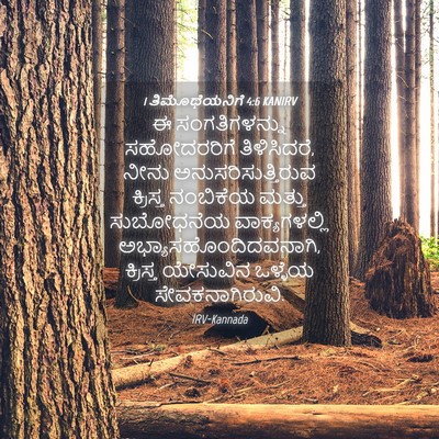 Picture 04 - 1 ತಿಮೊಥೆಯನಿಗೆ 4:6 KANIRV - ಈ ಸಂಗತಿಗಳನ್ನು - Bible Verse Picture