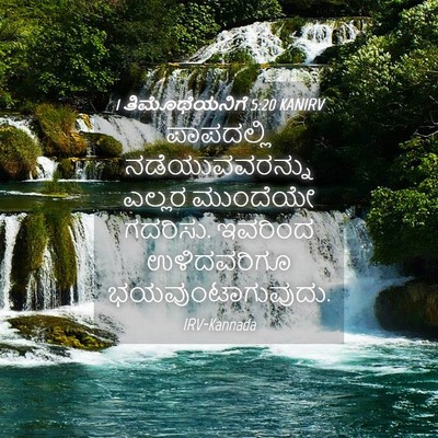 Picture 04 - 1 ತಿಮೊಥೆಯನಿಗೆ 5:20 KANIRV - ಪಾಪದಲ್ಲಿ - Bible Verse Picture