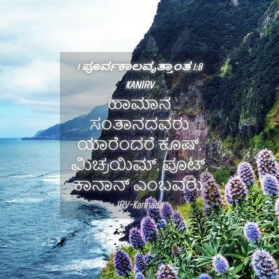 Picture 04 - 1 ಪೂರ್ವಕಾಲವೃತ್ತಾಂತ 1:8 KANIRV - ಹಾಮಾನ ಸಂತಾನದವರು - Bible Verse Picture