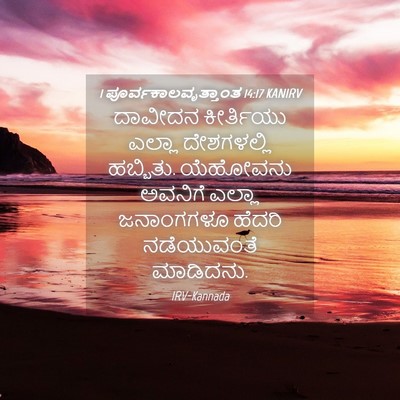 Picture 04 - 1 ಪೂರ್ವಕಾಲವೃತ್ತಾಂತ 14:17 KANIRV - ದಾವೀದನ ಕೀರ್ತಿಯು - Bible Verse Picture