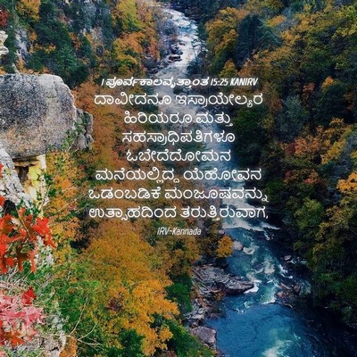 Picture 04 - 1 ಪೂರ್ವಕಾಲವೃತ್ತಾಂತ 15:25 KANIRV - ದಾವೀದನೂ - Bible Verse Picture