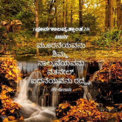 Picture 04 - 1 ಪೂರ್ವಕಾಲವೃತ್ತಾಂತ 2:14 KANIRV - ಮೂರನೆಯವನು ಶಿಮ್ಮ, - Bible Verse Picture