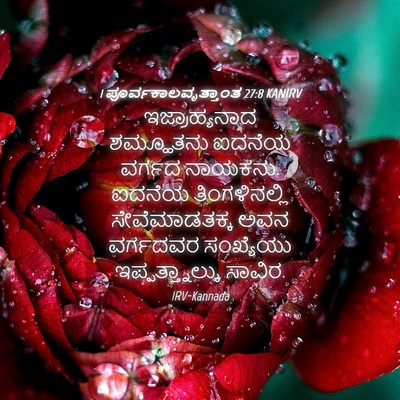 Picture 04 - 1 ಪೂರ್ವಕಾಲವೃತ್ತಾಂತ 27:8 KANIRV - ಇಜ್ರಾಹ್ಯನಾದ - Bible Verse Picture