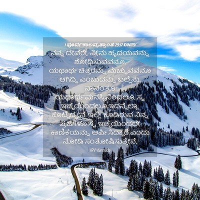 Picture 04 - 1 ಪೂರ್ವಕಾಲವೃತ್ತಾಂತ 29:17 KANIRV - ನನ್ನ ದೇವರೇ, ನೀನು - Bible Verse Picture