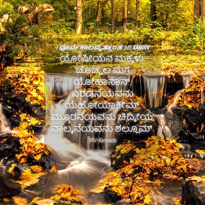 Picture 04 - 1 ಪೂರ್ವಕಾಲವೃತ್ತಾಂತ 3:15 KANIRV - ಯೋಷೀಯನ ಮಕ್ಕಳು: - Bible Verse Picture