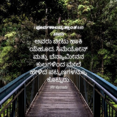 Picture 04 - 1 ಪೂರ್ವಕಾಲವೃತ್ತಾಂತ 6:65 KANIRV - ಅವರು ಚೀಟು ಹಾಕಿ - Bible Verse Picture