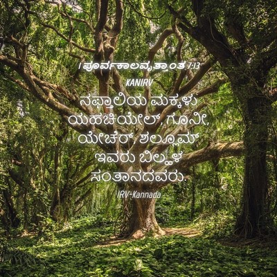 Picture 04 - 1 ಪೂರ್ವಕಾಲವೃತ್ತಾಂತ 7:13 KANIRV - ನಫ್ತಾಲಿಯ ಮಕ್ಕಳು - Bible Verse Picture