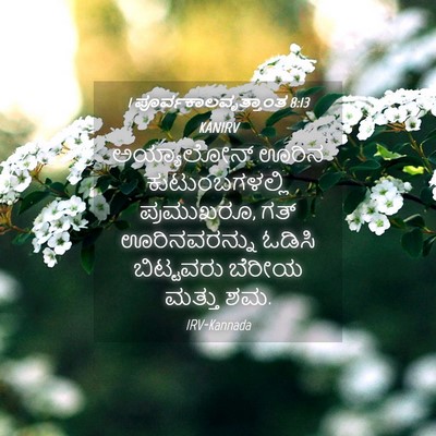 Picture 04 - 1 ಪೂರ್ವಕಾಲವೃತ್ತಾಂತ 8:13 KANIRV - ಅಯ್ಯಾಲೋನ್ ಊರಿನ - Bible Verse Picture