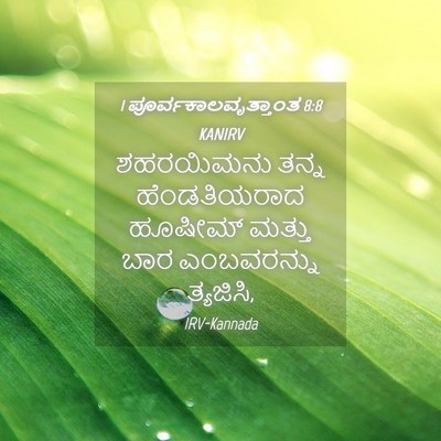 Picture 04 - 1 ಪೂರ್ವಕಾಲವೃತ್ತಾಂತ 8:8 KANIRV - ಶಹರಯಿಮನು ತನ್ನ - Bible Verse Picture