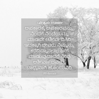Picture 04 - 1 ಪೇತ್ರನು 3:9 KANIRV - ಅಪಕಾರಕ್ಕೆ - Bible Verse Picture