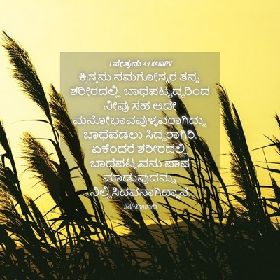 Picture 04 - 1 ಪೇತ್ರನು 4:1 KANIRV - ಕ್ರಿಸ್ತನು - Bible Verse Picture