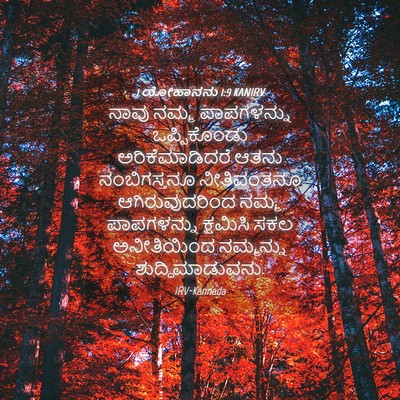 Picture 04 - 1 ಯೋಹಾನನು 1:9 KANIRV - ನಾವು ನಮ್ಮ - Bible Verse Picture