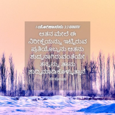 Picture 04 - 1 ಯೋಹಾನನು 3:3 KANIRV - ಆತನ ಮೇಲೆ ಈ - Bible Verse Picture