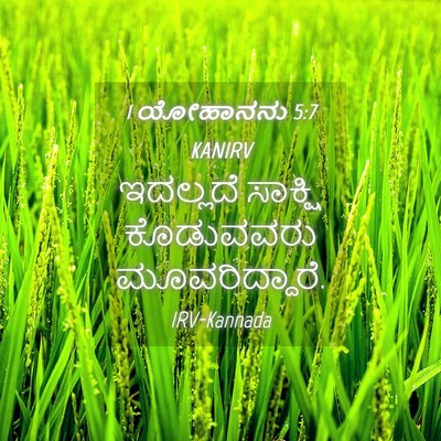 Picture 04 - 1 ಯೋಹಾನನು 5:7 KANIRV - ಇದಲ್ಲದೆ ಸಾಕ್ಷಿ - Bible Verse Picture